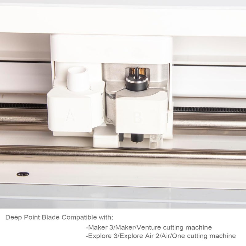 OVAN Deep Point Blade for Cricut Maker 3/Maker/Venture/Explore 3/Air 2/Air/One, 2 PCS Deep Cut Blades+ 1pc Housing for Cutting Leather, Craft/EVA Foam, Aluminum Foil, Magnetic Sheet, Matboard etc - Image 2